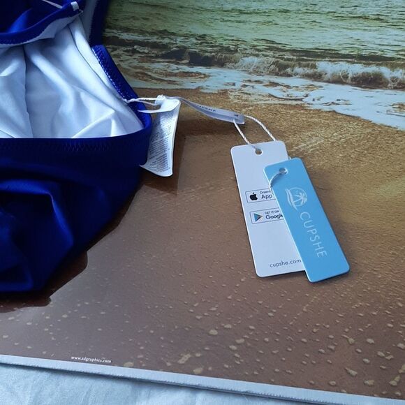 NWT  Cupshe Bottom Swimwear Royal Blue Size XL - Picture 4 of 5